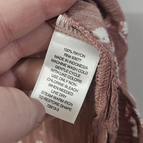 a.n.a Pink Tank Top with Tie Front and Floral Print! - Picture 3 of 5